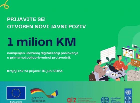Milion KM namijenjen digitalnoj transformaciji preduzeća u sektoru poljoprivrede u BiH