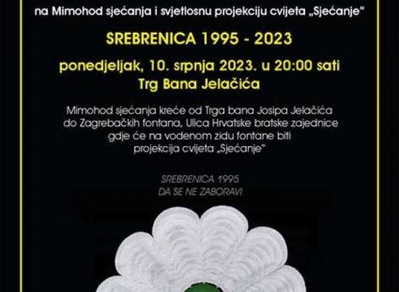 Zagreb: Mimohod sjećanja u povodu obilježavanja 28. godišnjice genocida u Srebrenici