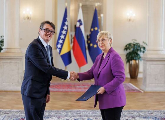 Ambasador Dario Novalić predao akreditivna pisma predsjednici Republike Slovenije, Nataši Pirc Musar