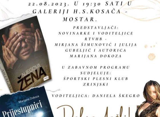 Predstavljanje knjiga 'Njegova žena' i 'Prijestupnici', Marijane Dokoza