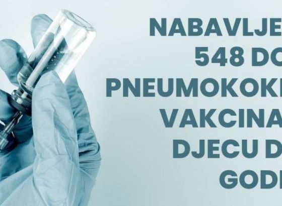 Ministarstvo zdravstva KS: Nabavljeno 548 doza pneumokoknih vakcina za djecu do pet godina