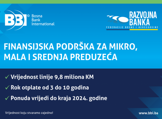 BBI banka partner na projektu Svjetske banke za oporavak i rast bh. privrede