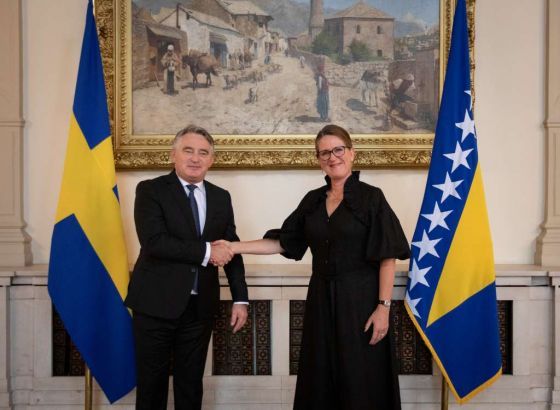 Komšić primio akreditivno pismo novoimenovane ambasadorice Kraljevine Švedske u BiH