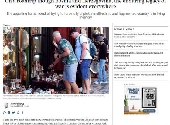 VIDI SE RAZLIKA MEĐU ENTITETIMA, ALI..: Poznati The Irish Times objavio reportažu o BiH