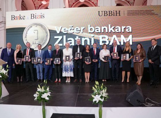 Uručene nagrade "Zlatni BAM" za najsupješnije poslovne rezultate banaka