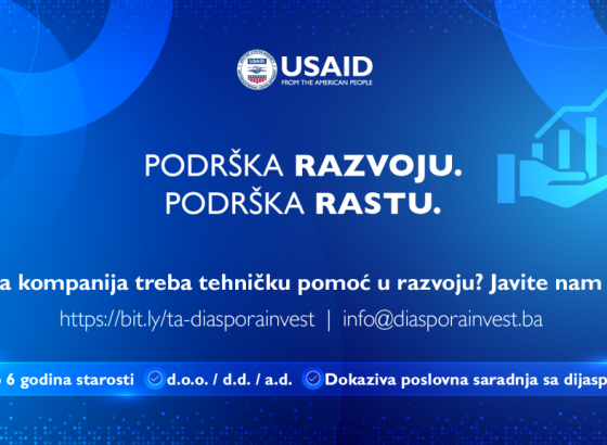 USAID otvorio novi poziv za podršku razvoju kompanija u Bosni i Hercegovini