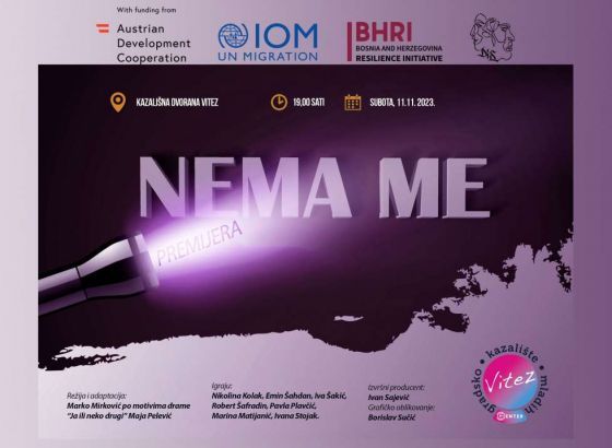 Premijera predstave 'Nema me' Gradskog kazališta mladih Vitez