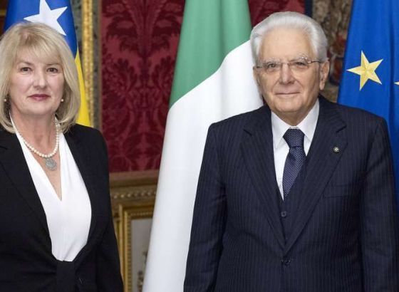 Ambasadorica BiH u Republici Italiji Amira Arifović-Harms predala akreditive predsjedniku Italije