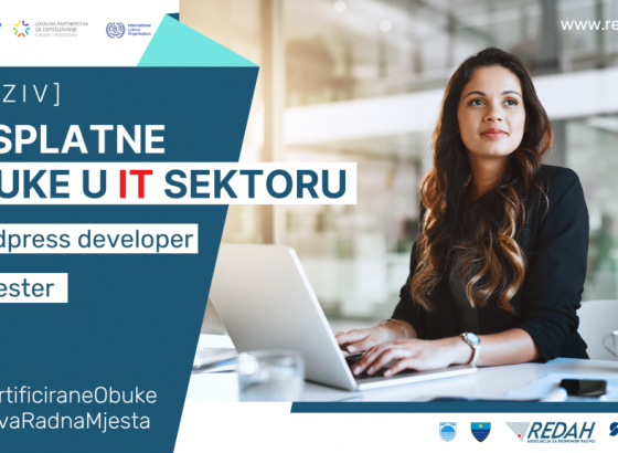 Javni poziv mladima za sudjelovanje u besplatnim obukama u IT sektoru