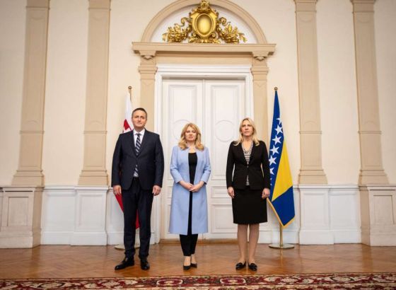Bećirović i Cvijanović sa Čaputovom - Unapređivati ekonomsku saradnju BiH i Slovačke Republike