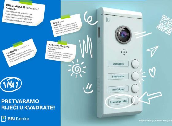 Nova ponuda BBI stambenog finansiranja - BBI Banka pretvara 'riječi u kvadrate uz hipoteku 1 na 1'