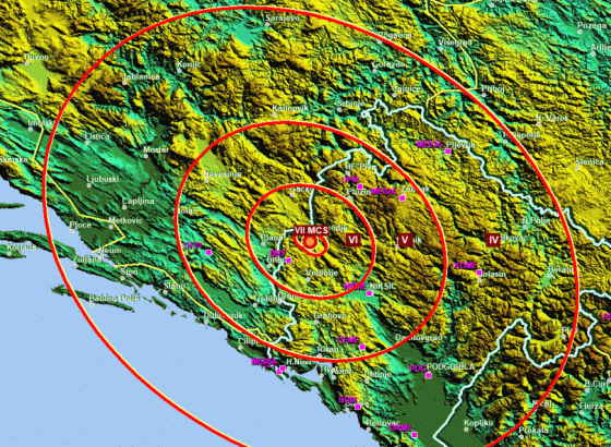 Jak zemljotres jačine 5,4 po Rihteru zatresao Crnu Goru, osjetio se i u BiH