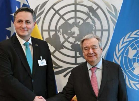 Bećirović i Komšić se susreli s Gutteresom i ukazali na važnost usvajanja rezolucije o Srebrenici