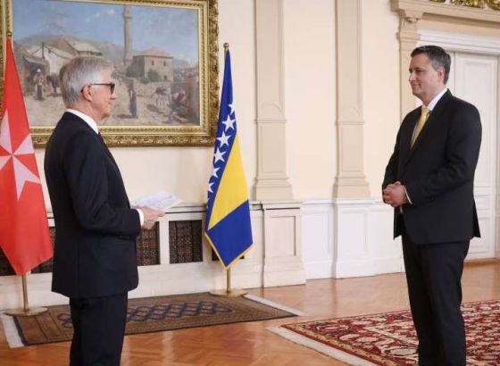 Bećirović primio akreditivno pismo ambasadora Suverenog malteškog viteškog reda u BiH