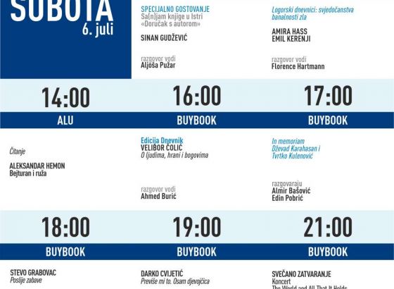 Gostovanje manifestacije 'Sa(n)jam knjige u Istri' otvara program posljednjeg dana Bookstana