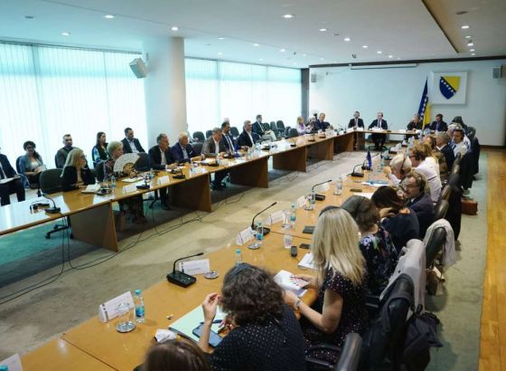 Članovi kolegija oba doma PSBiH sa članovima Političkog i sigurnosnog odbora Vijeća EU
