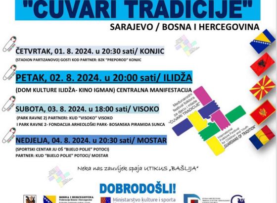 Osmi međunarodni festival folklora za djecu i mlade 'Čuvari tradicije' od 1. do 5. augusta