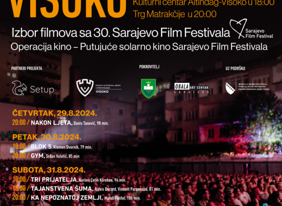 Izbor filmova iz programa 30. Sarajevo Film Festivala u Visokom, Gradačcu i Jajcu