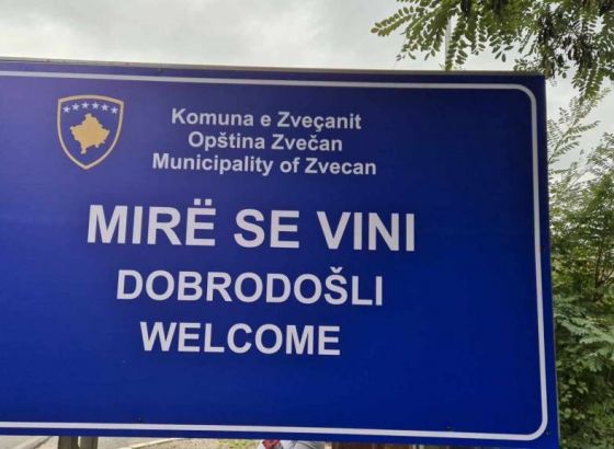 Na cesti Sjeverna Mitrovica - Zvečan uklonjene stare ćirilične i postavljene nove latinične table