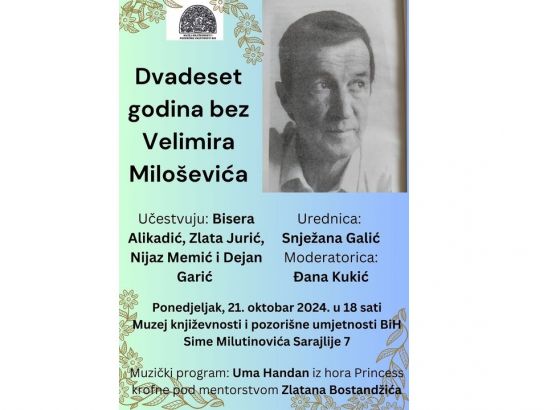 'Dvadeset godina bez Velimira Miloševića'- Omaž pjesniku za kojeg su djeca bila centar svijeta