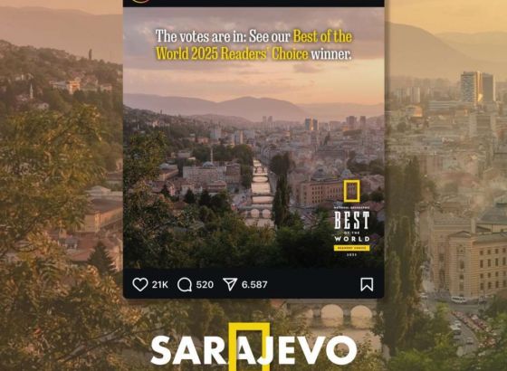 Sarajevo najbolja destinacija svijeta po izboru čitatelja National Geographic Travel magazina