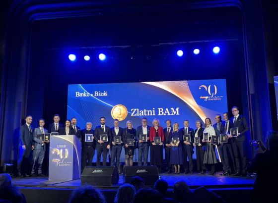 Uručena bankarska priznanja u BiH 'Zlatni BAM' za najuspješnije