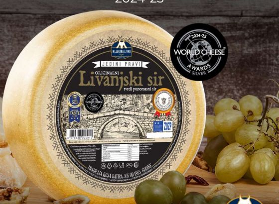 Veliki uspjeh Mljekare Livno na World Cheese Awardsu