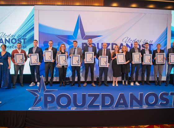 Zvijezde pouzdanosti zasijale na gala svečanosti projekta “Pouzdanost”