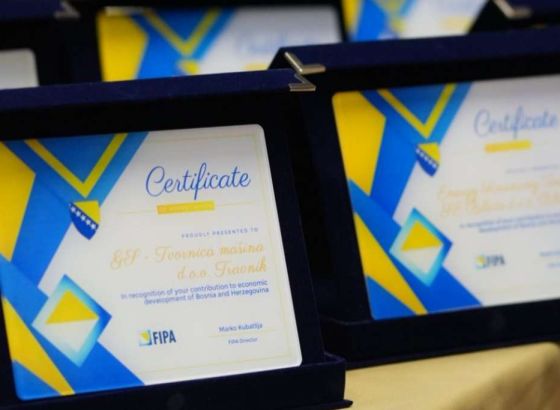 FIPA uručila plakete najznačajnijim stranim investitorima u BiH za 2024.