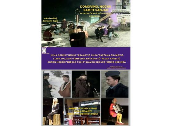 U 'Šetalištu' 29. decembra hepening 'Domovino, noćas sam te sanjao' Šemsudina Gegića