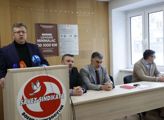 SSSBiH - Odluka o najnižoj plati u iznosu 1.000 KM rezulat naše dugogodišnje borbe