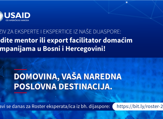USAID Diaspora Invest poziva stručnjake iz dijaspore-Prilika za podršku malim i srednjim preduzećima