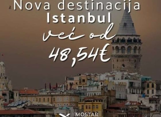 Nove zračne linije iz Mostara: Karta za Istanbul 48,54 eura