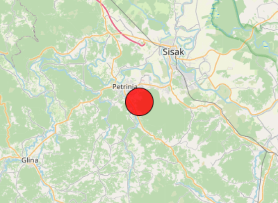 Potres kod Petrinje magnitude 4.0