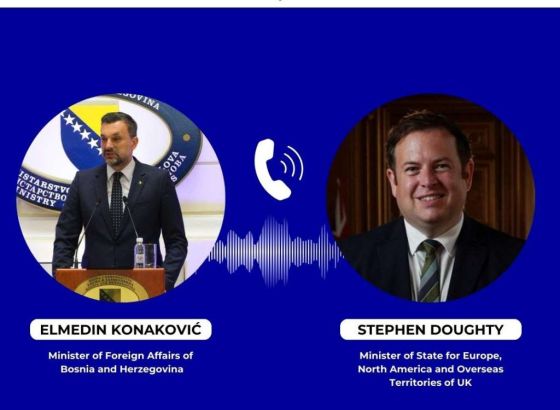 Konaković razgovarao sa državnim ministrom UK za Evropu i Sjevernu Ameriku Stephenom Doughtyjem