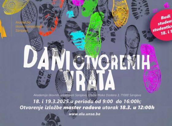 Dani otvorenih vrata ALU UNSA' 25 i otvorenje izložbe master radova studenata i studentica