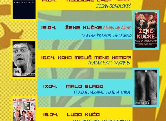 U aprilu u Sarajevu 28. Festival komedije 'Smijeh je lijek'