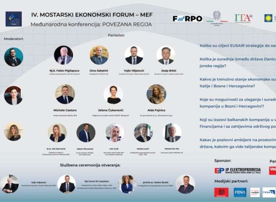 Mostarski ekonomski forum u četvrtak u sklopu Međunarodnog sajma gospodarstva