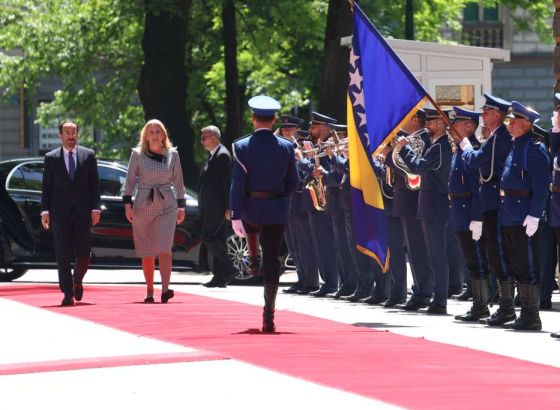 Članovi Predsjedništva BiH svečano dočekali kiparskog predsjednika Christodoulidesa
