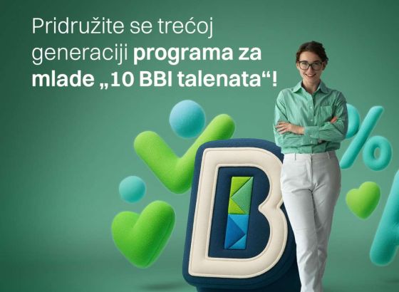 Otvorene prijave za treći ciklus programa za mlade „10 BBI talenata“