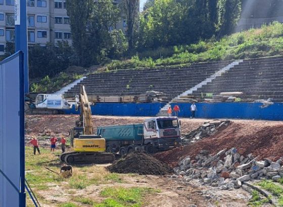 Željezničar objavio nove fotografije: Napreduju radovi na južnoj tribini stadiona Grbavica