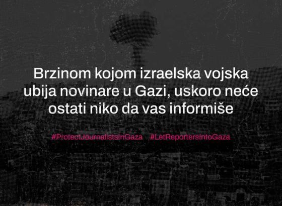 BH Novinari - Globalna medijska akcija, cilj prestanak ubijanja novinara u Pojasu Gaze