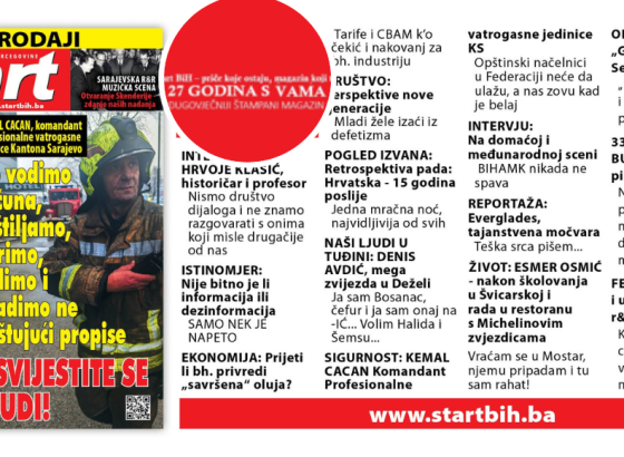 OD AUSTRALIJE DO AMERIKE Čitajte digitalno izdanje magazina Start BiH – dostupno online, uvijek i gdje god se nalazili!