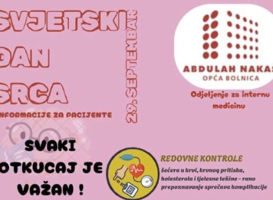 Opća bolnica Sarajevo - Dan otvorenih vrata Odjeljenja za interne bolesti za Svjetski dan srca