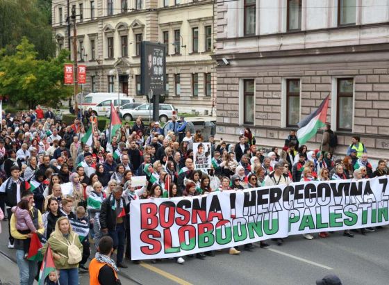MUP KS : Oko 6.000 građana učestvovalo na protestima za Palestinu u Sarajevu