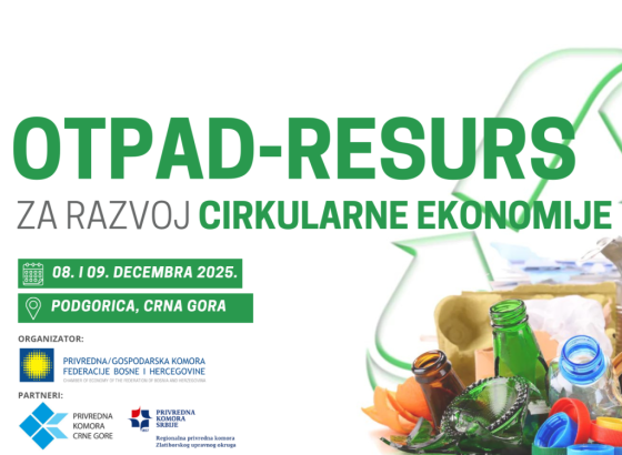 Konferencija o otpadu kao resursu i razvoju cirkularne ekonomije u Podgorici