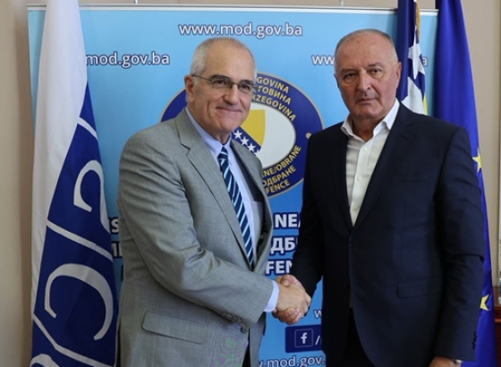Nastupna posjeta novoimenovanog šefa Misije OSCE-a u BiH Ministarstvu odbrane BiH