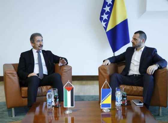 Magazinović primio u oproštajnu posjetu ambasadora Države Palestine u BiH Namooru