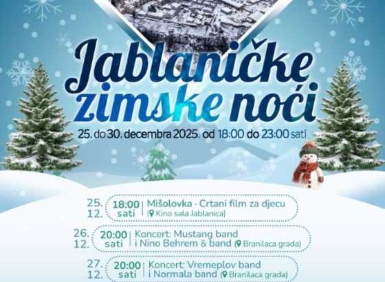 'Jablaničke zimske noći' uz bogat i raznovrstan program
