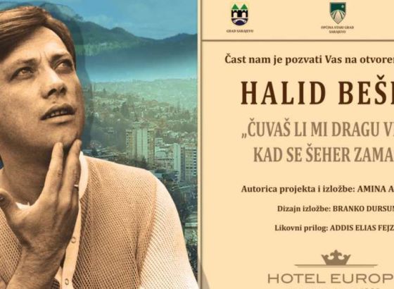 Izložba posvećena Halidu Bešliću večeras u bašti Hotela Europe